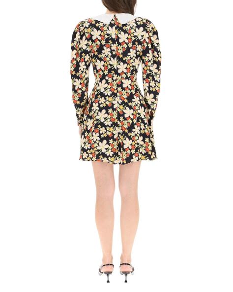 miu miu printed sable dress|Black Sablé Dress .